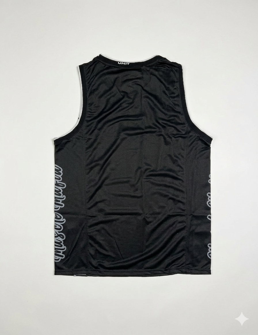 Camisilla negra hombre vista trasera – The Heavy Unit