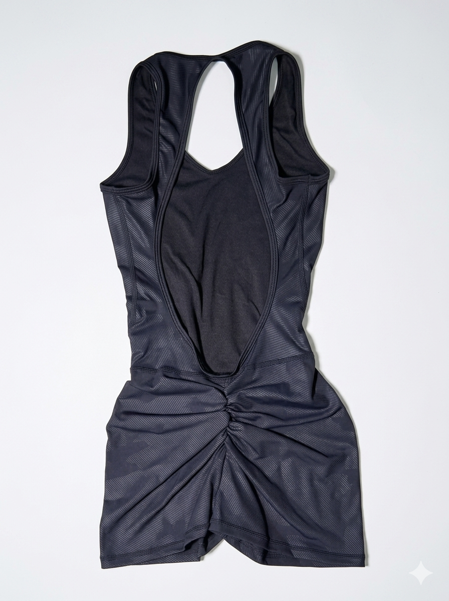 Enterizo corto negro mujer ropa deportiva alto impacto Colombia – The Heavy Unit